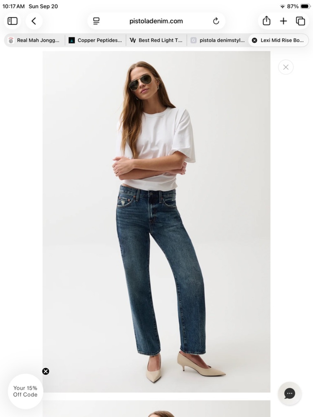 LEXI MID RISE BOWED STRAIGHT JEAN - ARTISAN